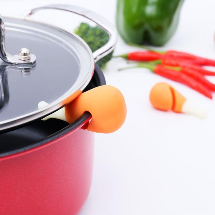 Chicken Leg Shaped Pot Lid Anti-Overflow Device Silicone Pot Lid Elevated Anti-Overflow Gadget, Chicken Leg