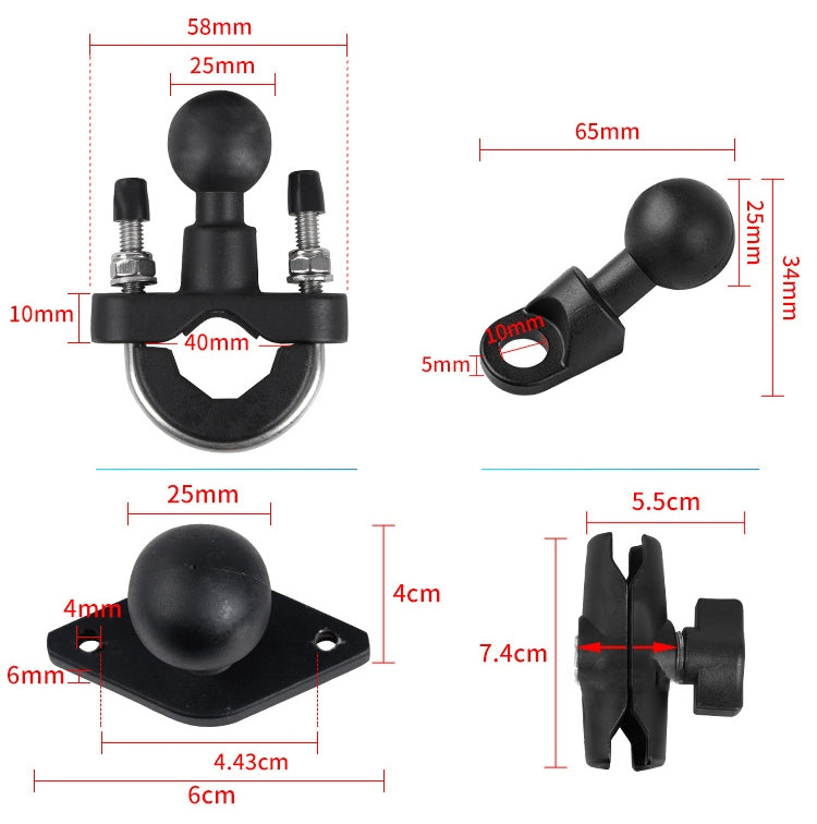 Motorcycle Multi-Function Mobile Phone Holder Adjustable Universal Locomotive Riding Anti-Shake Fixed Equipment, Elf Deer U Type, All-rounder U-shape, Elf Deer Type Y, All-rounder Y