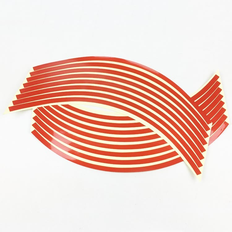 Motorcycle 18inch Wheel Stickers Modified Wheel Reflective Stickers, Blue, Red, Orange, Green, Silver, Black, Yellow
