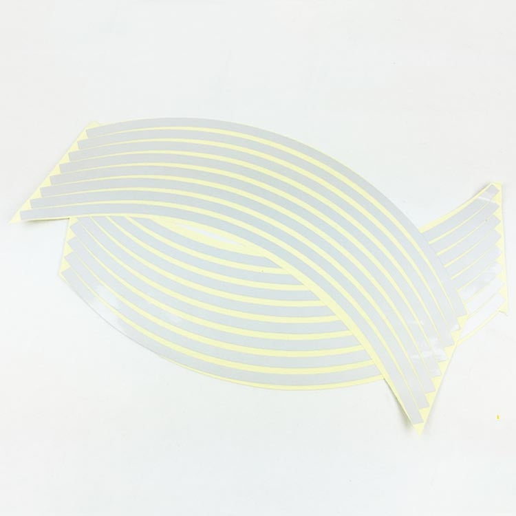 Motorcycle 18inch Wheel Stickers Modified Wheel Reflective Stickers, Blue, Red, Orange, Green, Silver, Black, Yellow
