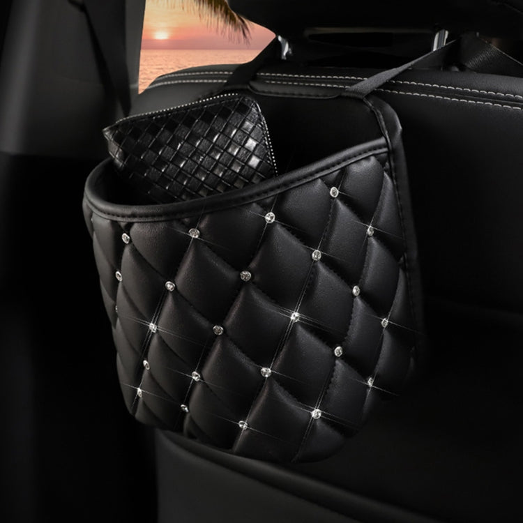 Car Seat Back Storage Bag Personality Diamond-Studded Car Storage Net Bag Car Multi-Function Storage Bag, Car Storage Net Bag