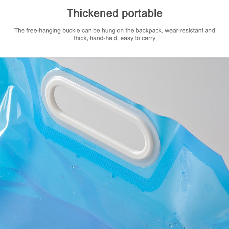 PE Water Bag For Portable Folding Water Storage Lifting Bag for Camping Hiking Survival Hydration Storage Bladder, 10L(Blue)