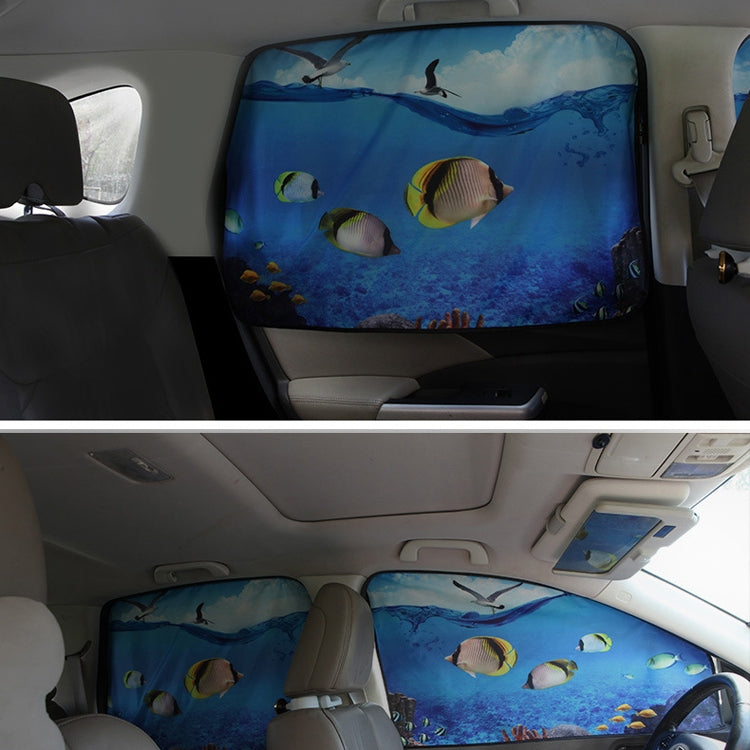Automobile Sunshade Car Windows Sun Protection And Heat Insulation Magnetic Telescopic Side Curtains, Deep Sea Adventure Driving Position, Deep Sea Adventure Co-driver, Deep Sea Adventure Rear Square, Auspicious Three Treasures Driving Position        ...