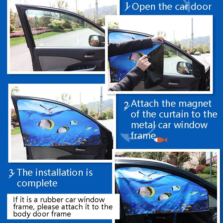 Automobile Sunshade Car Windows Sun Protection And Heat Insulation Magnetic Telescopic Side Curtains, Deep Sea Adventure Driving Position, Deep Sea Adventure Co-driver, Deep Sea Adventure Rear Square, Auspicious Three Treasures Driving Position        ...