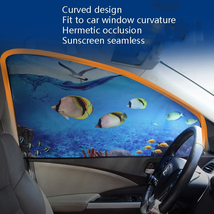 Automobile Sunshade Car Windows Sun Protection And Heat Insulation Magnetic Telescopic Side Curtains, Deep Sea Adventure Driving Position, Deep Sea Adventure Co-driver, Deep Sea Adventure Rear Square, Auspicious Three Treasures Driving Position        ...