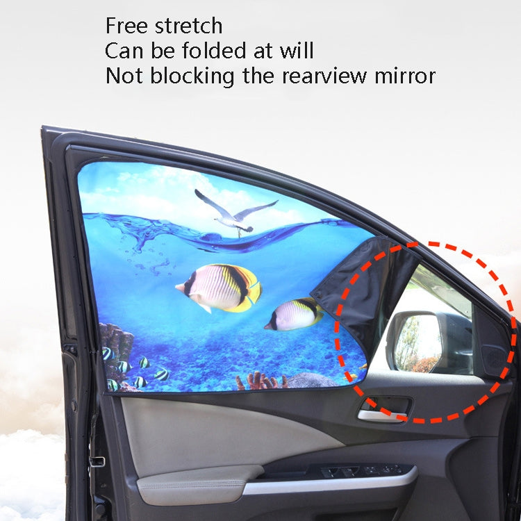 Automobile Sunshade Car Windows Sun Protection And Heat Insulation Magnetic Telescopic Side Curtains, Deep Sea Adventure Driving Position, Deep Sea Adventure Co-driver, Deep Sea Adventure Rear Square, Auspicious Three Treasures Driving Position        ...