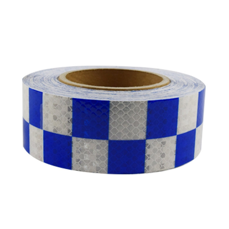 PVC Lattice Reflective Belt Generic Film Traffic Safety Facilities Anti-Collision Warning Stickers, Red White, Blue White, Black Dreen, Red Yellow, Yellow Black, White Green