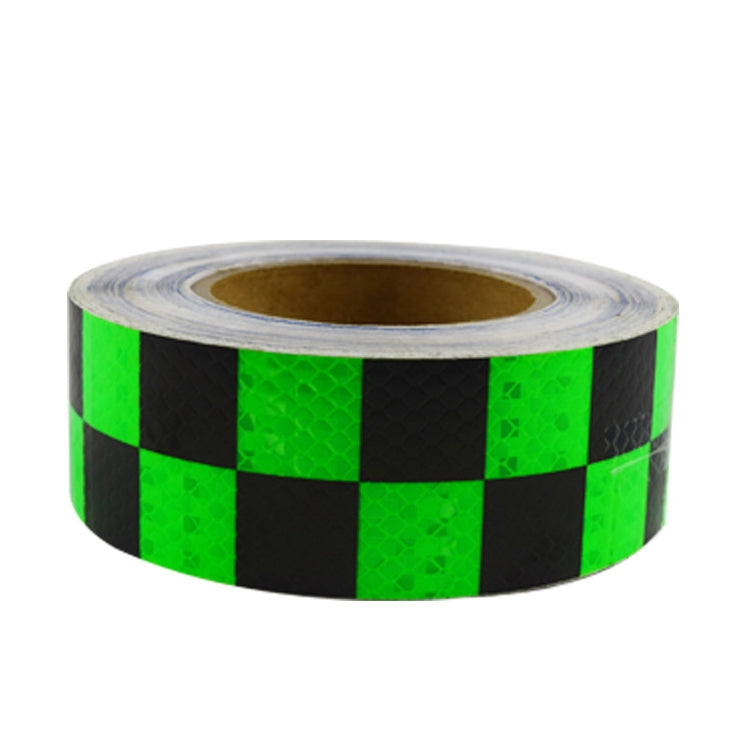 PVC Lattice Reflective Belt Generic Film Traffic Safety Facilities Anti-Collision Warning Stickers, Red White, Blue White, Black Dreen, Red Yellow, Yellow Black, White Green