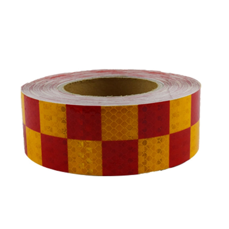 PVC Lattice Reflective Belt Generic Film Traffic Safety Facilities Anti-Collision Warning Stickers, Red White, Blue White, Black Dreen, Red Yellow, Yellow Black, White Green