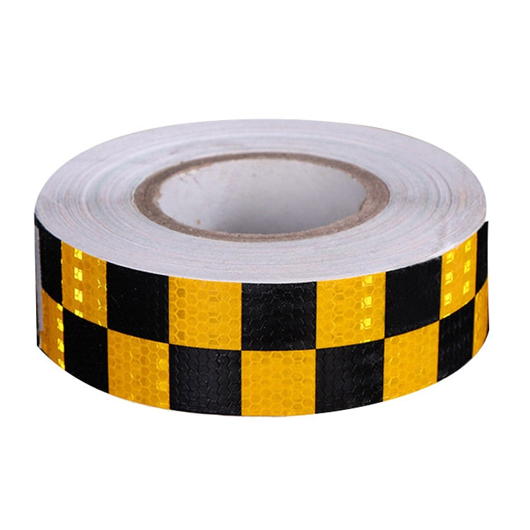 PVC Lattice Reflective Belt Generic Film Traffic Safety Facilities Anti-Collision Warning Stickers, Red White, Blue White, Black Dreen, Red Yellow, Yellow Black, White Green