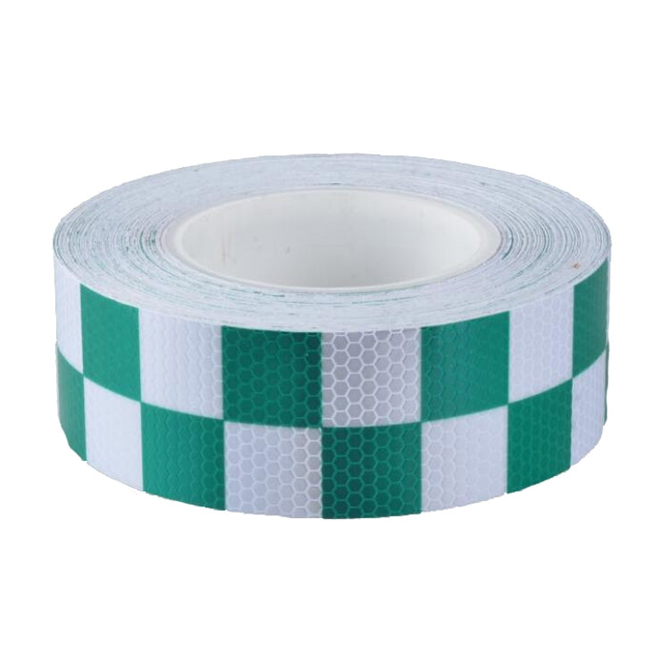 PVC Lattice Reflective Belt Generic Film Traffic Safety Facilities Anti-Collision Warning Stickers, Red White, Blue White, Black Dreen, Red Yellow, Yellow Black, White Green