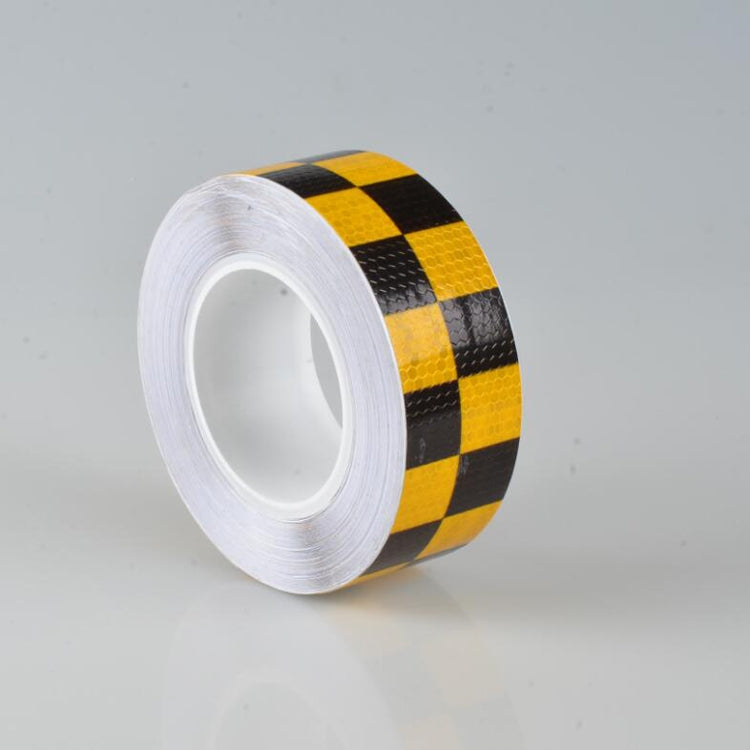 PVC Lattice Reflective Belt Generic Film Traffic Safety Facilities Anti-Collision Warning Stickers, Red White, Blue White, Black Dreen, Red Yellow, Yellow Black, White Green