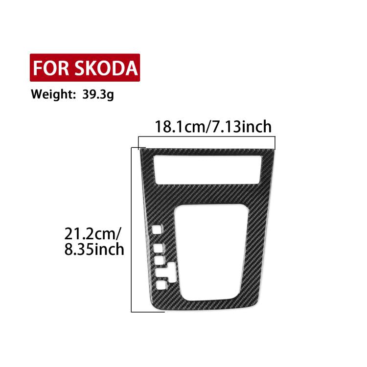 For 2017-2021 Skoda Octavia Left-Hand Drive 2pcs /Set Gear Shift Panel Trim Sticker, Left-Hand Drive