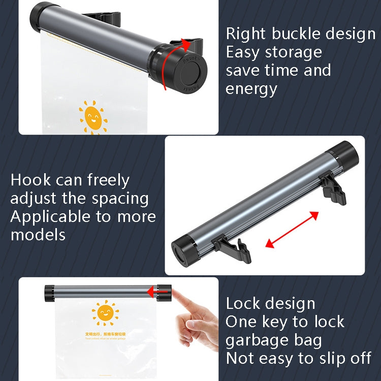 Car Storage Garbage Bag Bracket Car Mobile Phone Tablet Rear Pillow Holder, With Phone Holder Gray