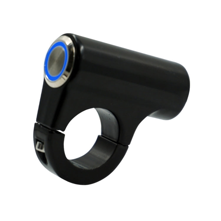Motorcycle Electric Car Modified Accessories Faucet Handlebar Aluminum Alloy Speaker Large Light Shot Lamp Switch, Self-reset Flat Button 2 Line, Green Light Self-reset Flat Button 5 Line, Blue Light Self-lock Protruding Button 5 Line