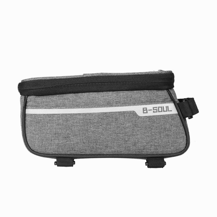 B-Soul YA249 Mountain Bike Front Beam Bag Bicycle Bag Riding Equipment Saddle Bag Upper Pipe Package, YA249 (Blue)