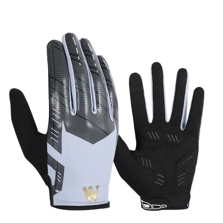 WEST BIKING YP0211207 Riding Full Finger Gloves Road Bike Mountain Bike Locomotive Shock Absorber Gloves, M, L, XL