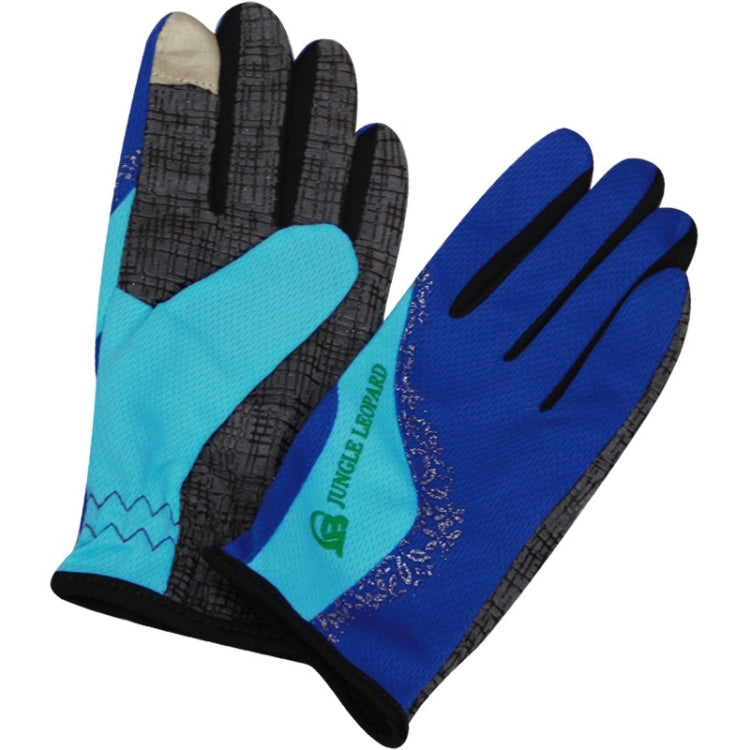 JUNGLE LEOPARD Outdoor Sports Mountaineering Full Finger Gloves Mesh Touch Screen Anti-Skid Gloves, M, L, S
