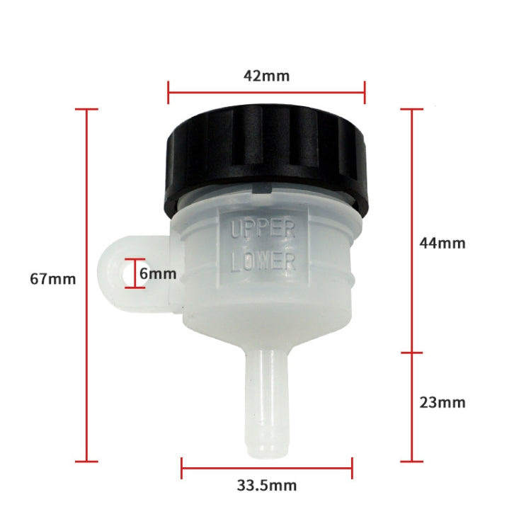 4 PCS Motorcycle Skyline Rear Brake Pump Split Oil Pot Small Oil Cup, Straight Mouth, Oblique Mouth
