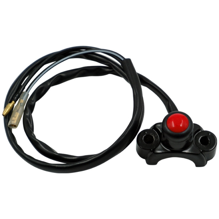 Motorcycle Modification Self-Locking Single Switch Headlight Fog Light Brake Light Emergency Light Switch, Black Button, Red Button, White Button, Blue Button