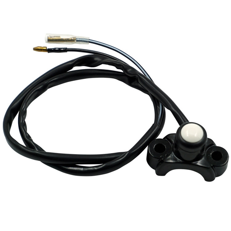 Motorcycle Modification Self-Locking Single Switch Headlight Fog Light Brake Light Emergency Light Switch, Black Button, Red Button, White Button, Blue Button