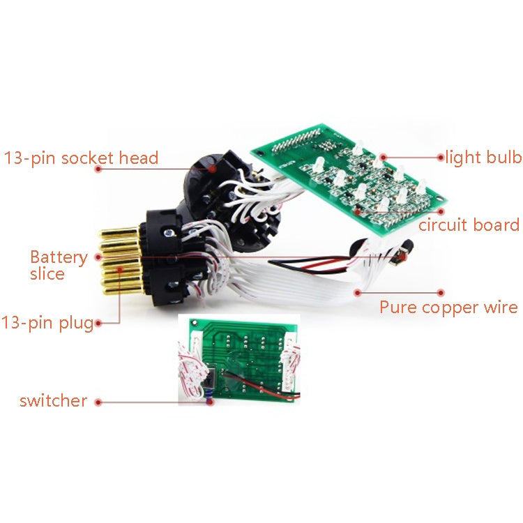 VS1130E-T 12V 13 Core Resistance Tester Trailer Plug Socket Connector Detector EU Plug, VS1130E-T 13 Pin