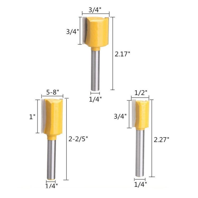 5 PCS/Set Trimming Machine Straight Cutter Head, 5 PCS/Set Trimming