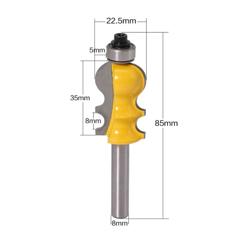 8 Handle Drop Bead Armrest Line Cutter Woodworking Engraving Machine Milling Cutter, 8 Handle Milling Cutter