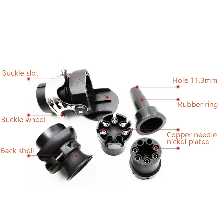 VP250H 5P 24V ABS / EBS Semi-Trailer Trailer Plug Socket Truck Connector, VP250H
