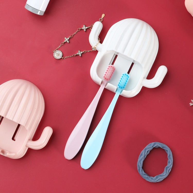 Fun Cactus Toothbrush Holder Punch-Free Multifunctional Drain Bathroom Storage Hook,Random Color Delivery, Fun Cactus Toothbrush Holder