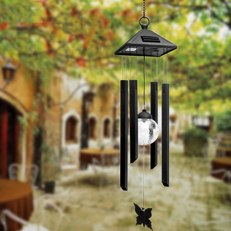 Outdoor Solar LED Wind Ring Lamp Waterproof Stainless Steel Garden Hanging Lamp Decoration Light