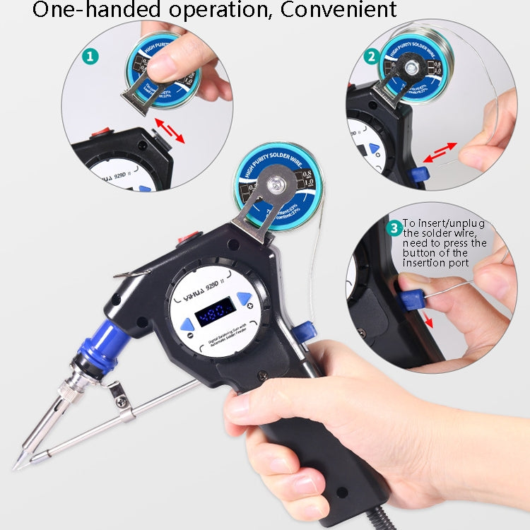 YIHUA Hand-Held Inner Heat Electric Soldering Iron Portable Automatic Delivery Of Tin Constant Temperature Soldering Iron,CN Plug, 929D I, 929D II, 929D I Set 1, 929D II Set 2