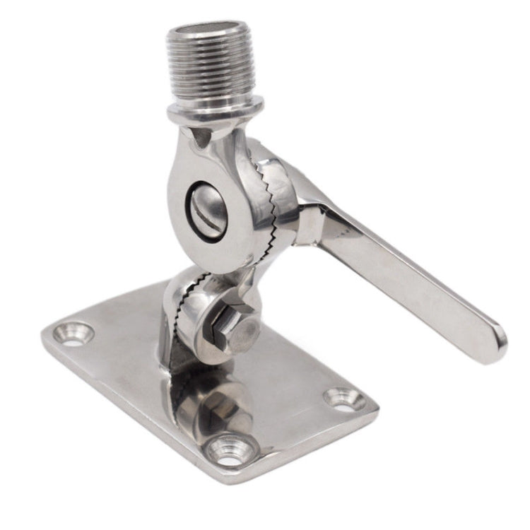 316 Stainless Steel Marine VHF Adjustable Antenna Base Mount For Boat, 92mm