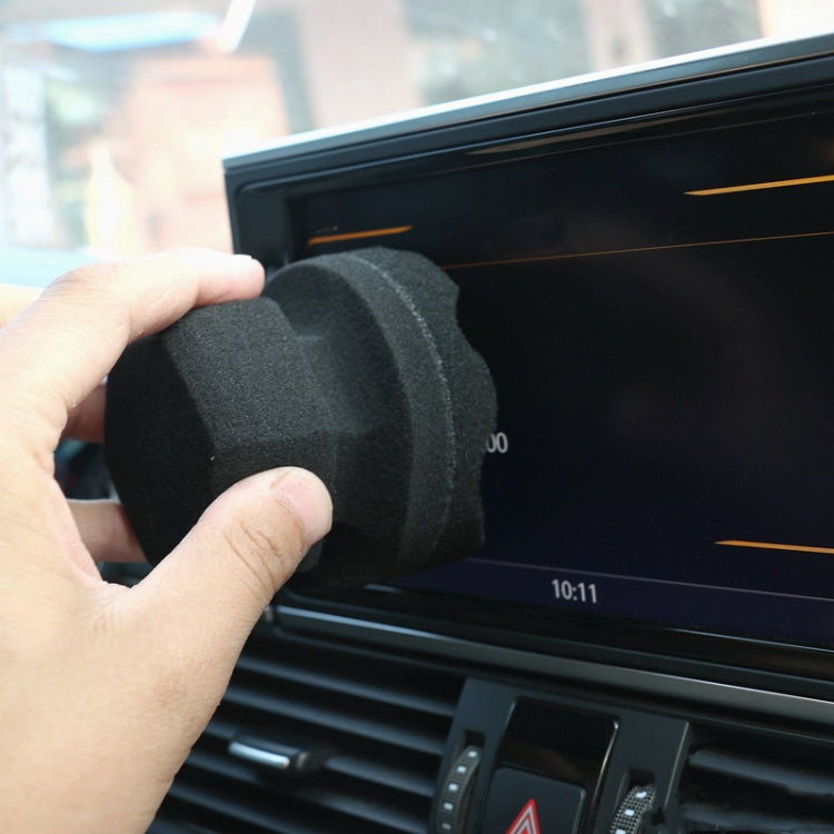 Hand-Grabbing Waves High Density Car Tire Wax Sponge Leather Wax Sponge, Specification:, Small, Large