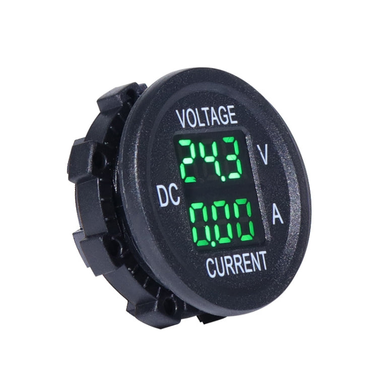 2 In 1 Modified Car Double Digital Voltage Current Table Measuring Instrument, Red Light, Blue Light, Green Light