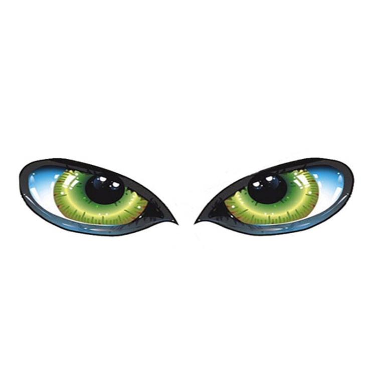 1pc Car Reflective Car Sticker Rearview Mirror Eye Funny Sticker 3D Scratch Blocking Body Sticker Decorative Sticker
