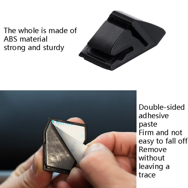 4 PCS Car Card Fixed Base Temporary Parking Card Clip Card Ticket Storage Clip, Card Clip