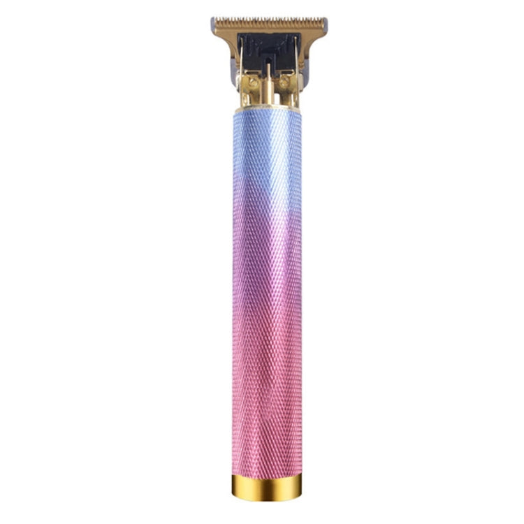 Hollow T-Shaped Steel Head Hair Trimmer USB Charging Carving Electric Hair Clipper, Steel Head (Silver), Steel Head (Gradient), Steel Head (Black), Steel Head (Gold)