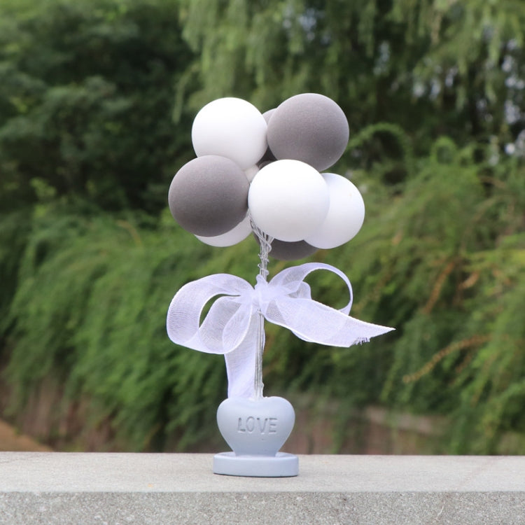 6 PCS Car Ornaments Love Balloon Personality Macaron Color Car Ornament, Pink White, Green White, Gray White, Blue White, Purple White, Colorful