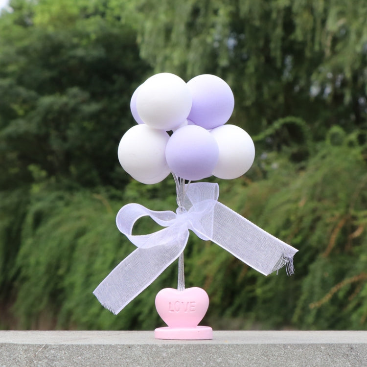 6 PCS Car Ornaments Love Balloon Personality Macaron Color Car Ornament, Pink White, Green White, Gray White, Blue White, Purple White, Colorful