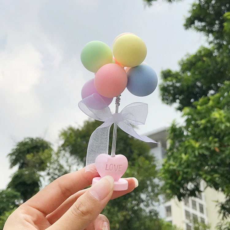 6 PCS Car Ornaments Love Balloon Personality Macaron Color Car Ornament, Pink White, Green White, Gray White, Blue White, Purple White, Colorful