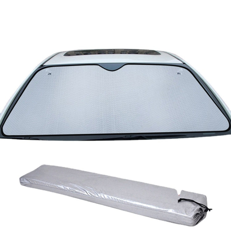 Aluminum Foil Five-Layer Thickening Car Sunscreen Heat Insulation Sun Visor, 145x70cm Gold, 145x70cm Silver, 145x70cm Blue