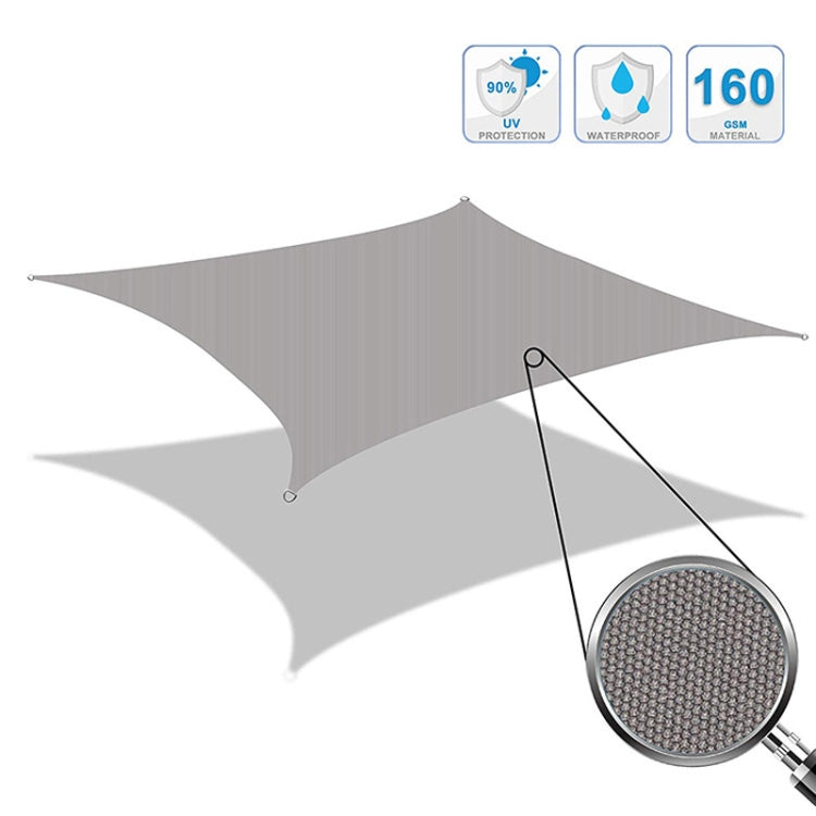 Outdoor Garden Sunshade Sail Waterproof Anti-UV Canopy, Size: 6m x 6m, 6m x 6m