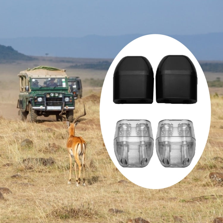 3 Pairs Hidden Animal Drive Car ABS Animal Alarm, Black, Transparent