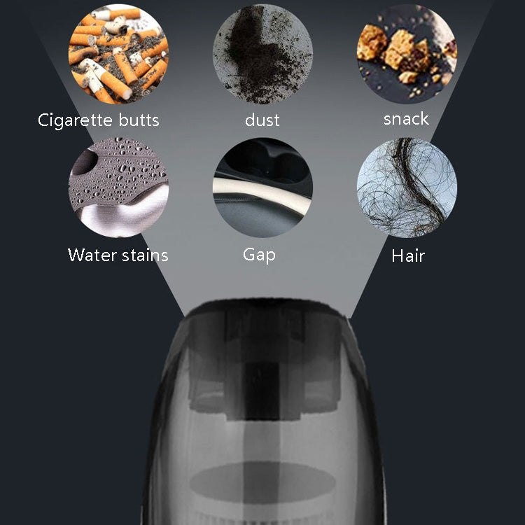 HL-003 Car Wireless Portable High-Power Vacuum Cleaner Home Pet Hair Vacuum Cleaner, Black, White