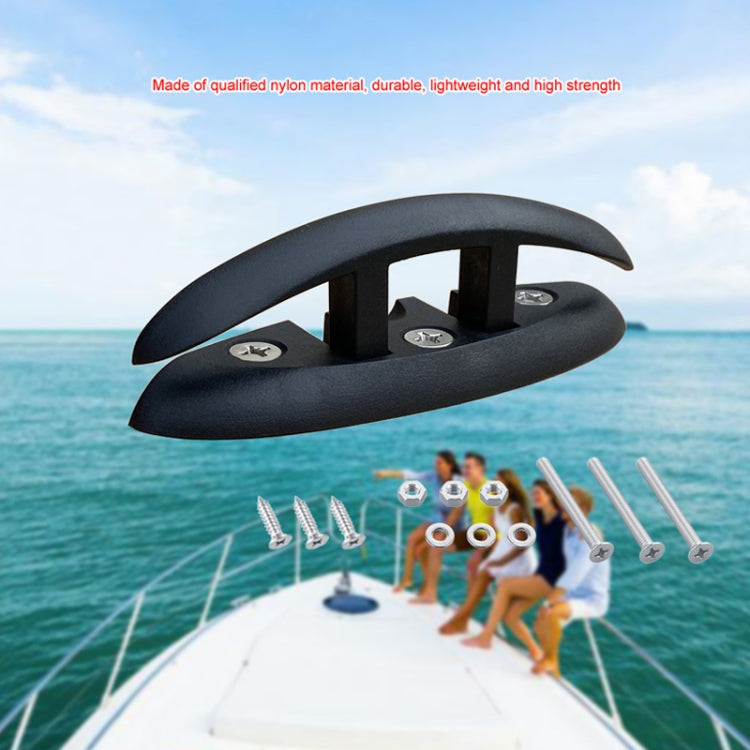 5 Inch Nylon Folding Cable Bolt Claw Bollard Marine Yacht Hardware Accessories, Black