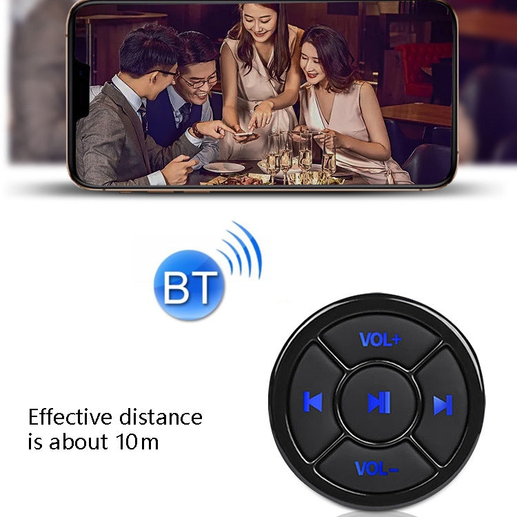 Car Mobile Phone Remote Control Bluetooth Wireless Multimedia Button Remote Control Music Playback Selfie, Black, Black With Buckle