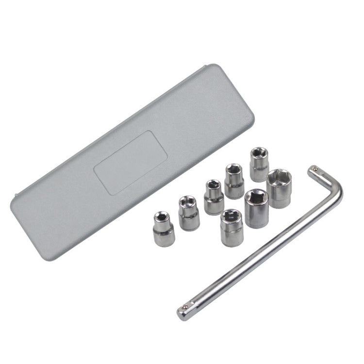 CY-0117 Sleeve Combination Tool Set Ratchet Repair Emergency Tricycle Auto Repair Multi-Function Set, 10 PCS / Set