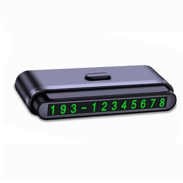 2 PCS One-Click Automatic Hiding Temporary Parking Signs For Cars, 2 PCS Black - Green Numbers, 2 PCS White - Green Numbers