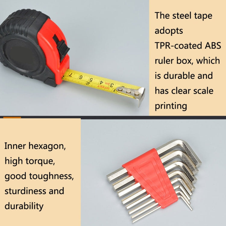 39 In 1 9639 Carbon Steel Auto Repair Tool Set Household Hardware Combination Tool Box, 39 In 1